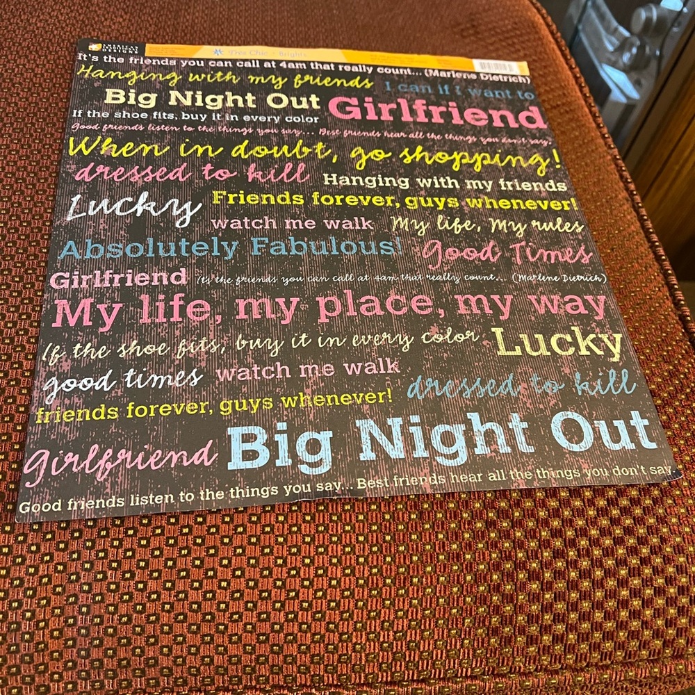 Friends Assorted Scrapbook Paper - Picture 2 of 5